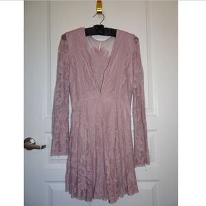 Free People Violet Lace Dress, 0